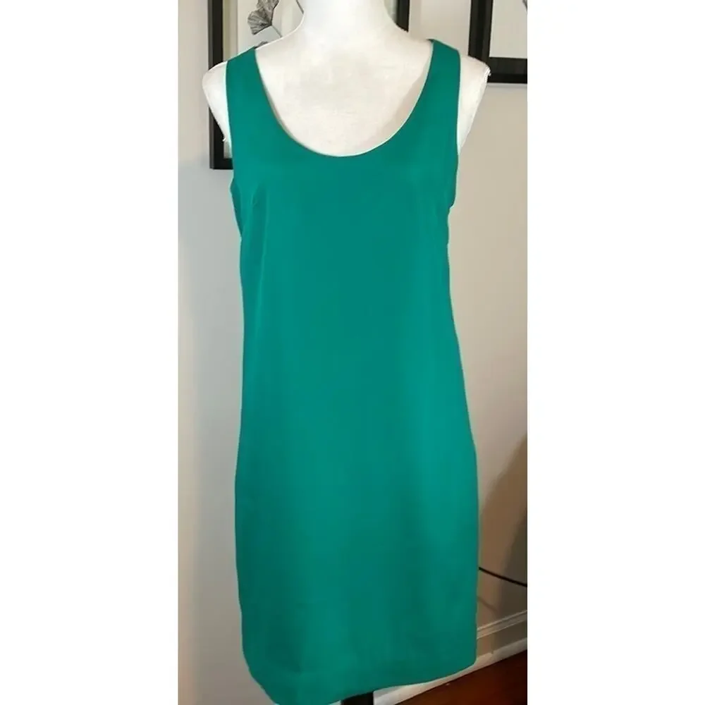 J. Crew Gorgeous Emerald Green Twist Strap Shift Dress/Cocktail Dress